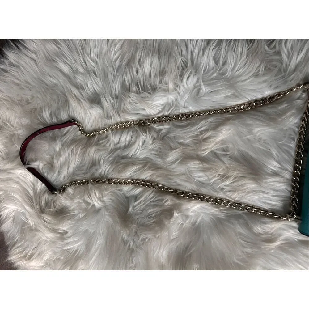 Kate Spade Remi Colorblock Chain Crossbody tri color teal, red, and pink